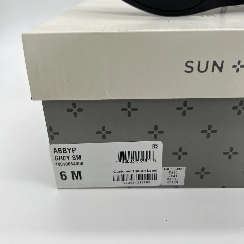 Sun + Stone Abbyy Grey Ankle Boots Womens 6 M Low Block‎ Heel Round Toe ABBYYP